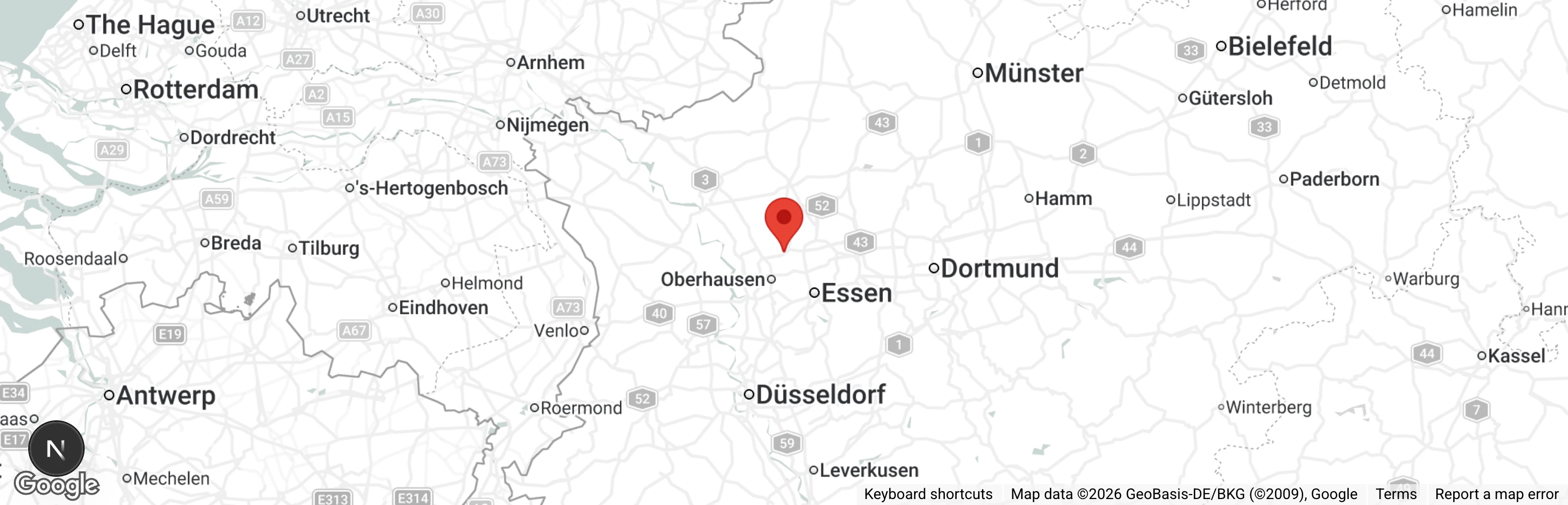 Map showing location of Tierfreunde Bottrop e.V.