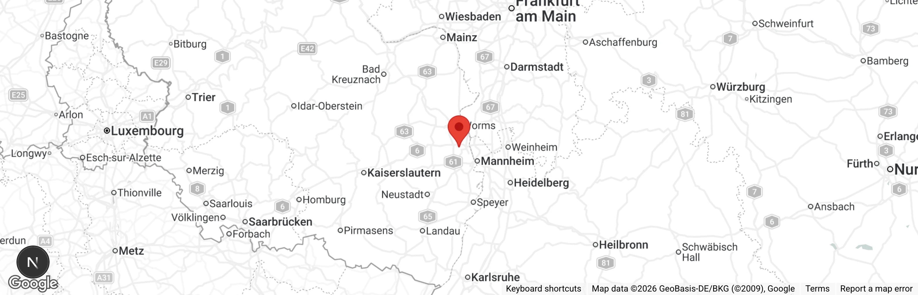 Map showing location of Tierheim Frankenthal
