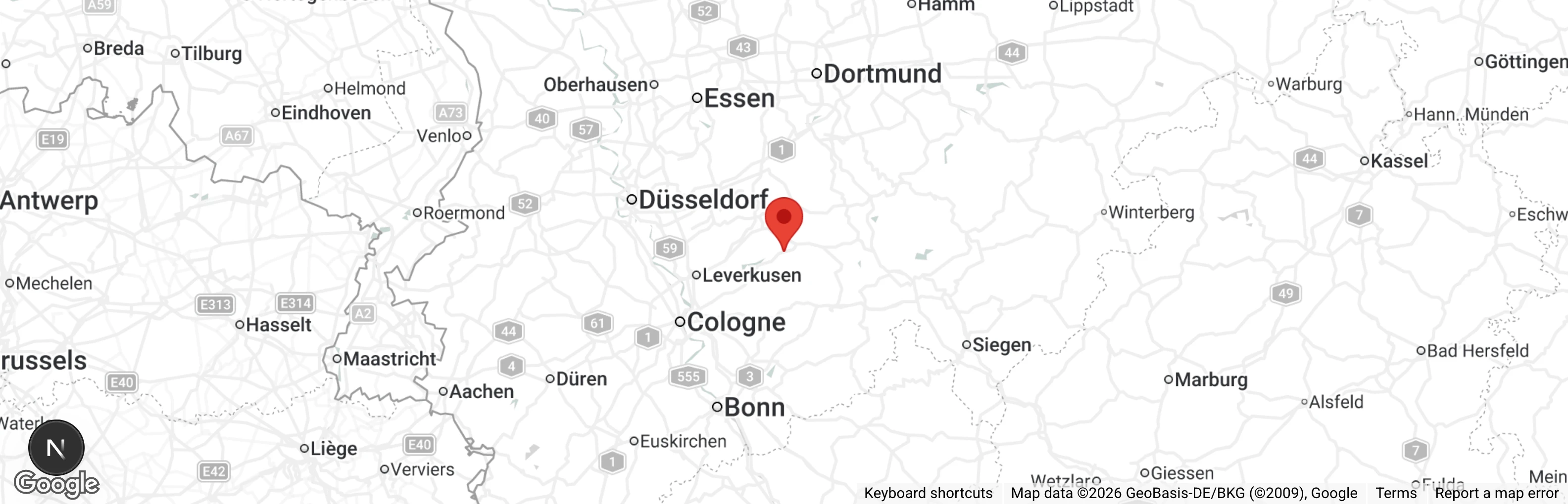 Map showing location of Tierheim Wipperfürth