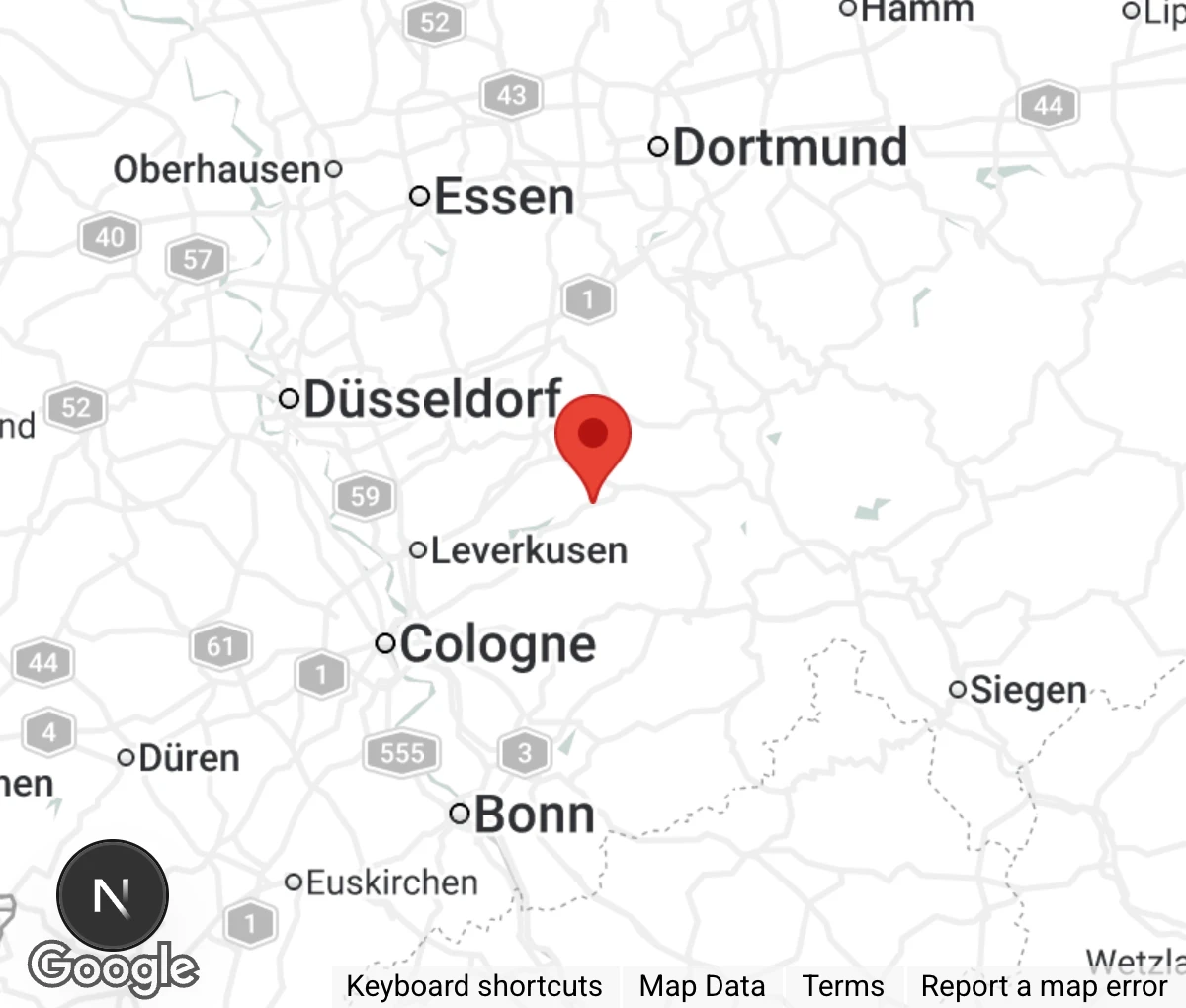 Map showing location of Tierheim Wipperfürth