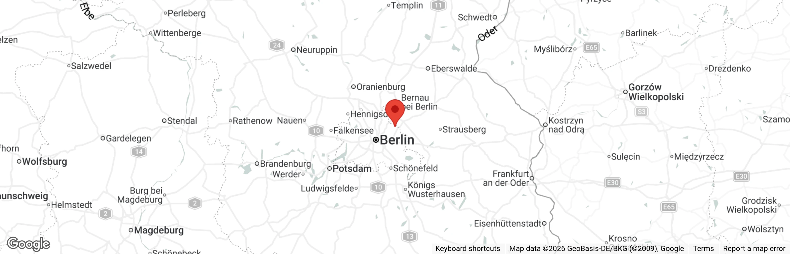 Map showing location of Tierheim Berlin