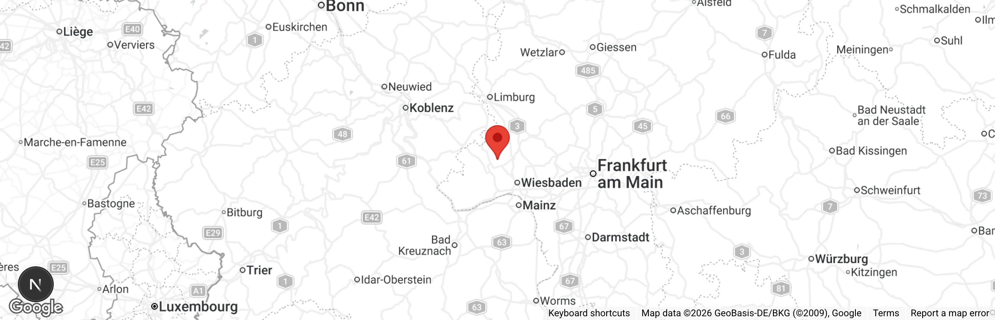Map showing location of Tierfreunde Taunusstein e.V. Geschäftsstelle (Hartmann)
