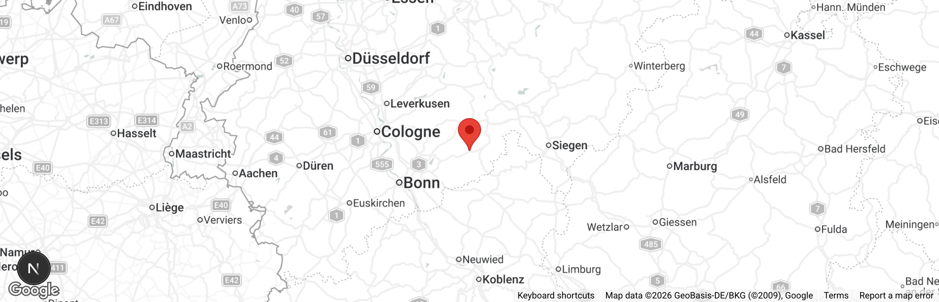 Map showing location of Berner Sennenhunde in Not