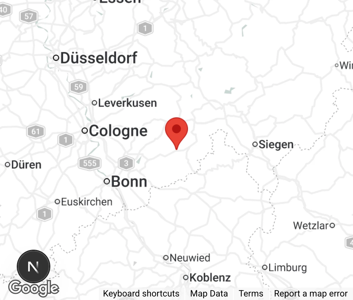 Map showing location of Berner Sennenhunde in Not