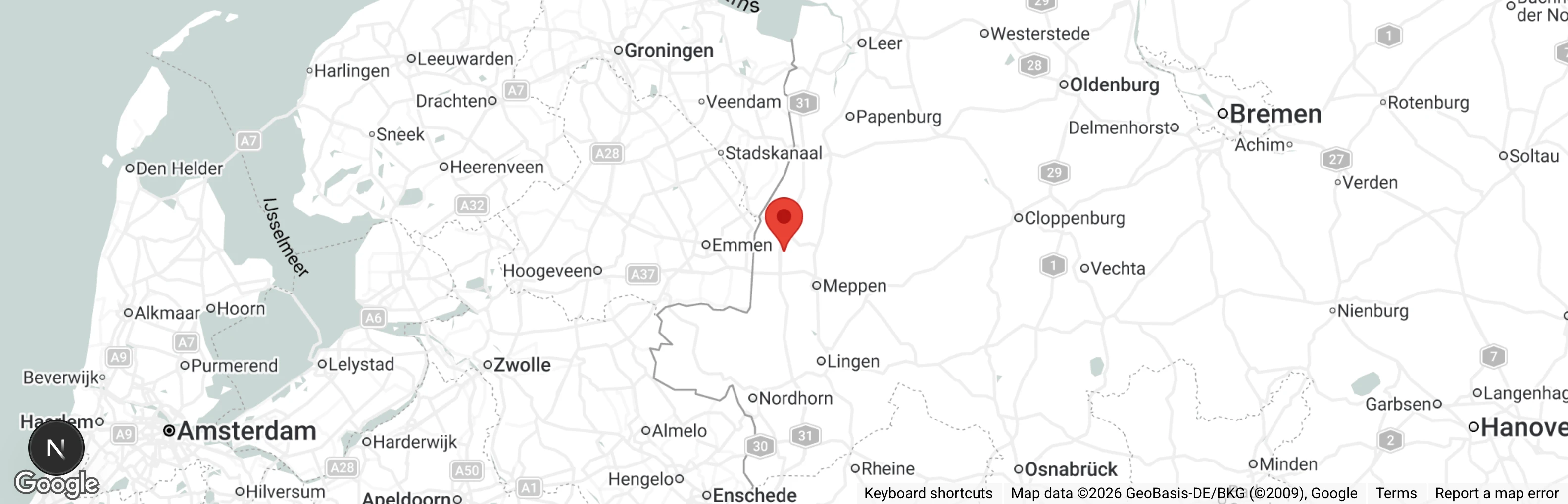 Map showing location of Tierheim Meppen