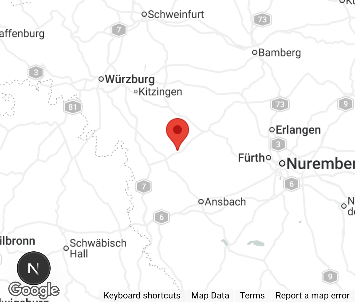 Map showing location of Georg-Kotzer-Tierheim