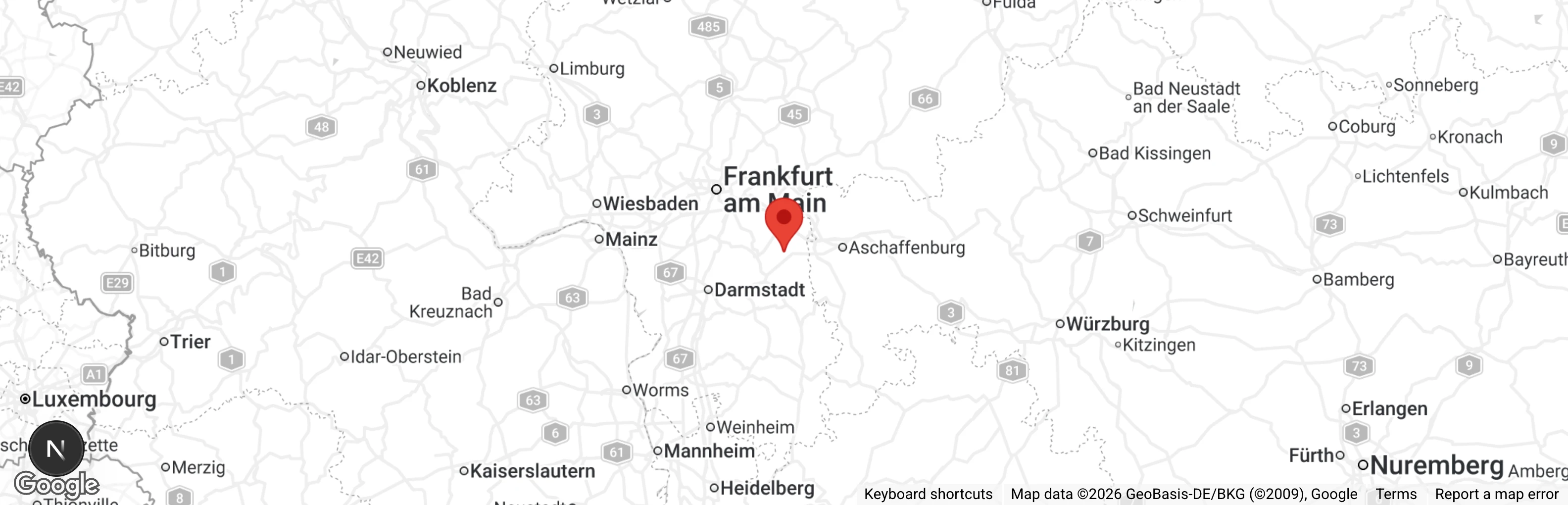 Map showing location of Tierheim Babenhausen Tierschutzverein Babenhausen/Münster e.V.