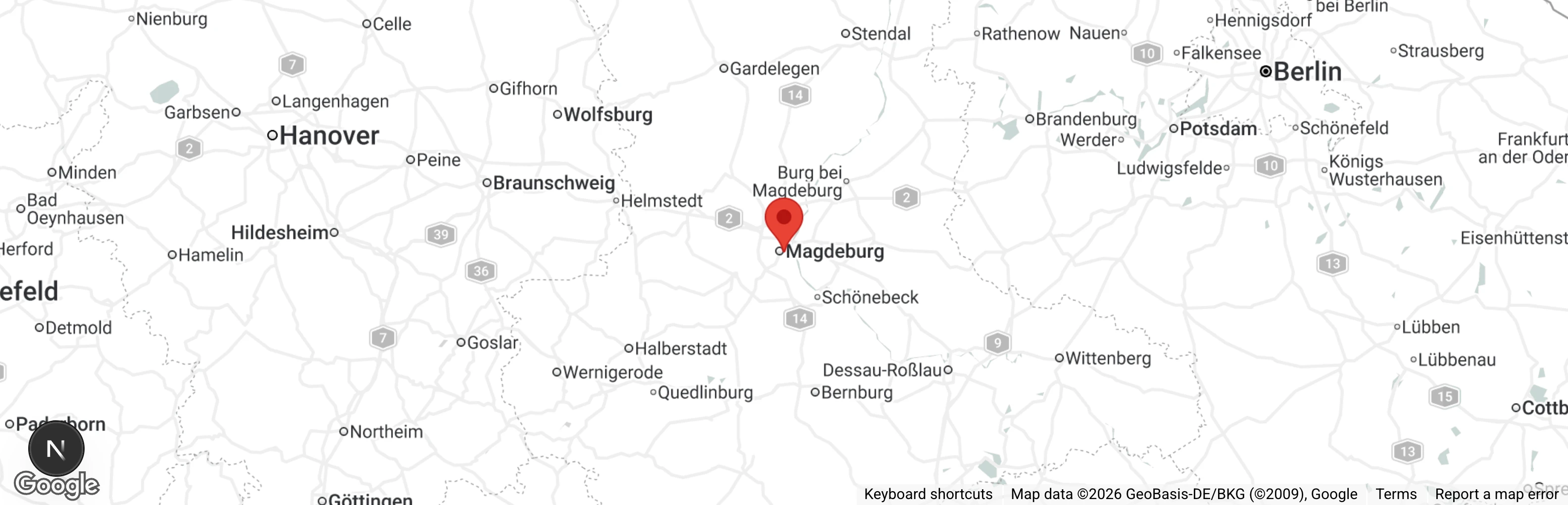 Map showing location of Altenheim für Hunde-Magdeburg e.V.