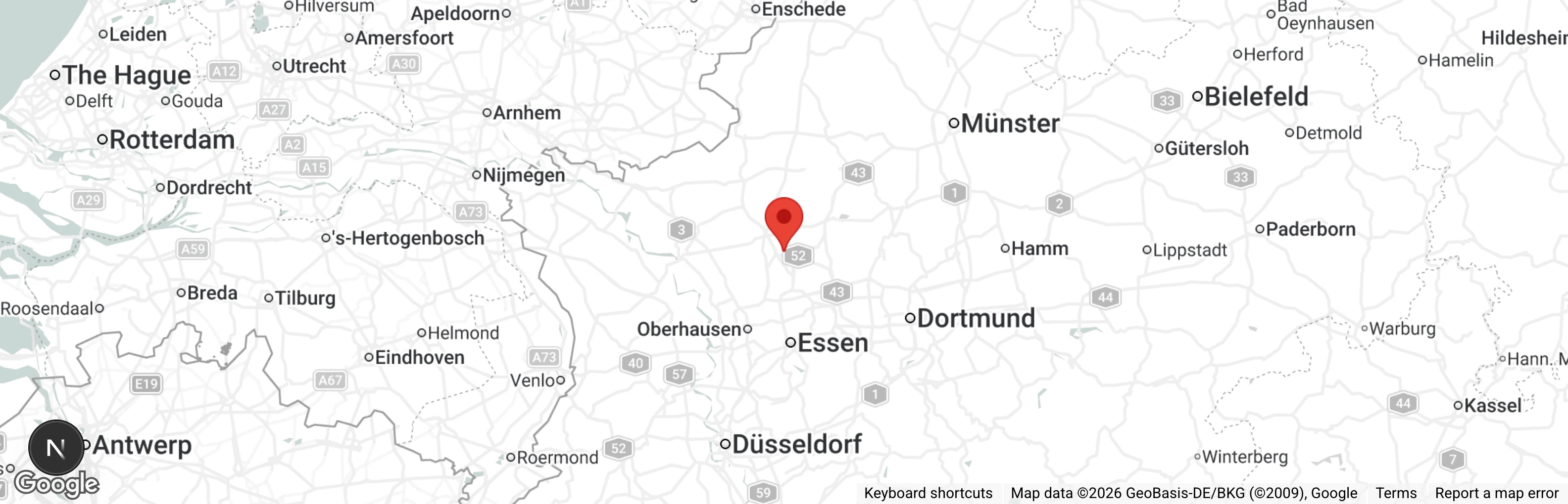 Map showing location of Tierheim Dorsten