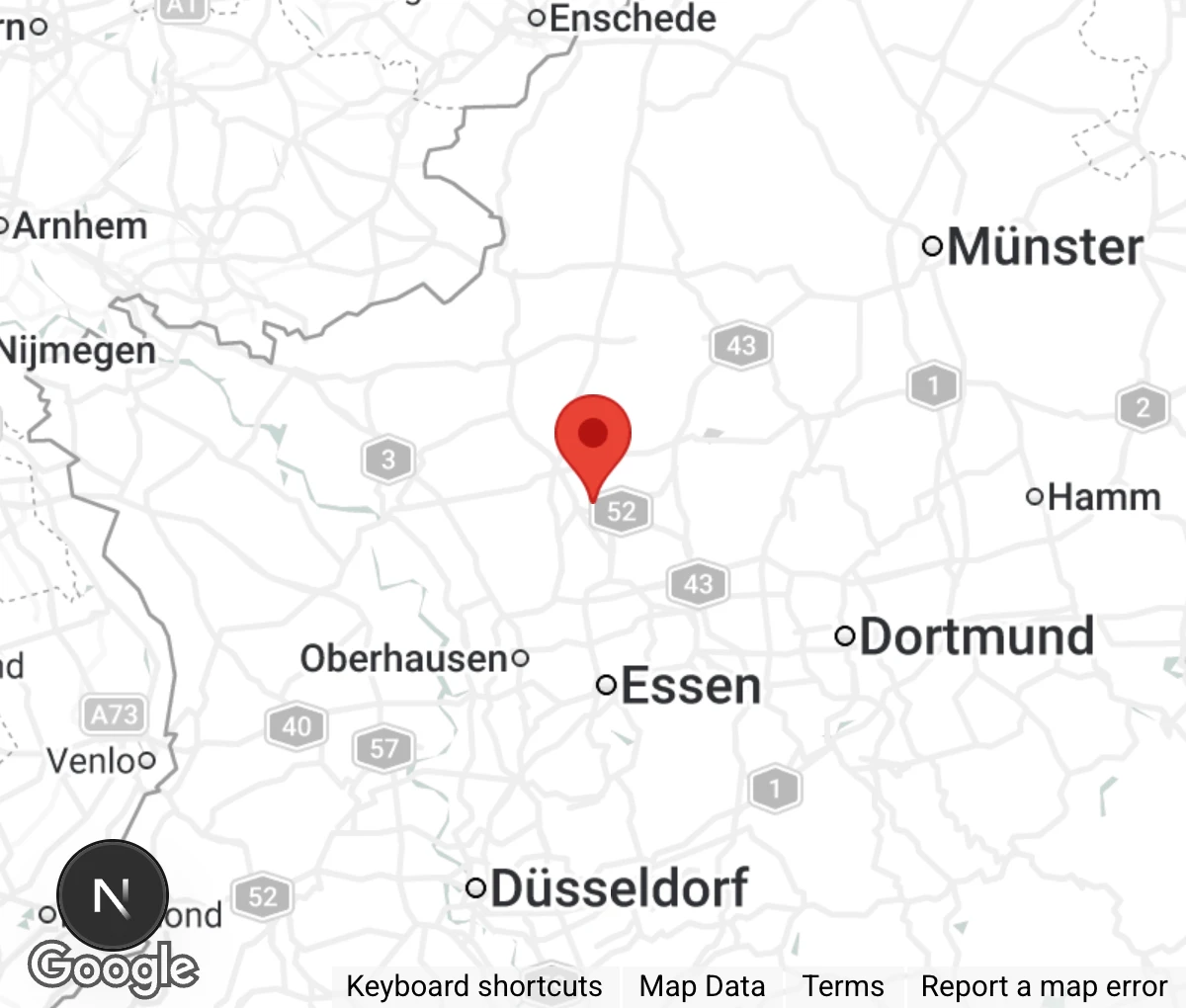 Map showing location of Tierheim Dorsten