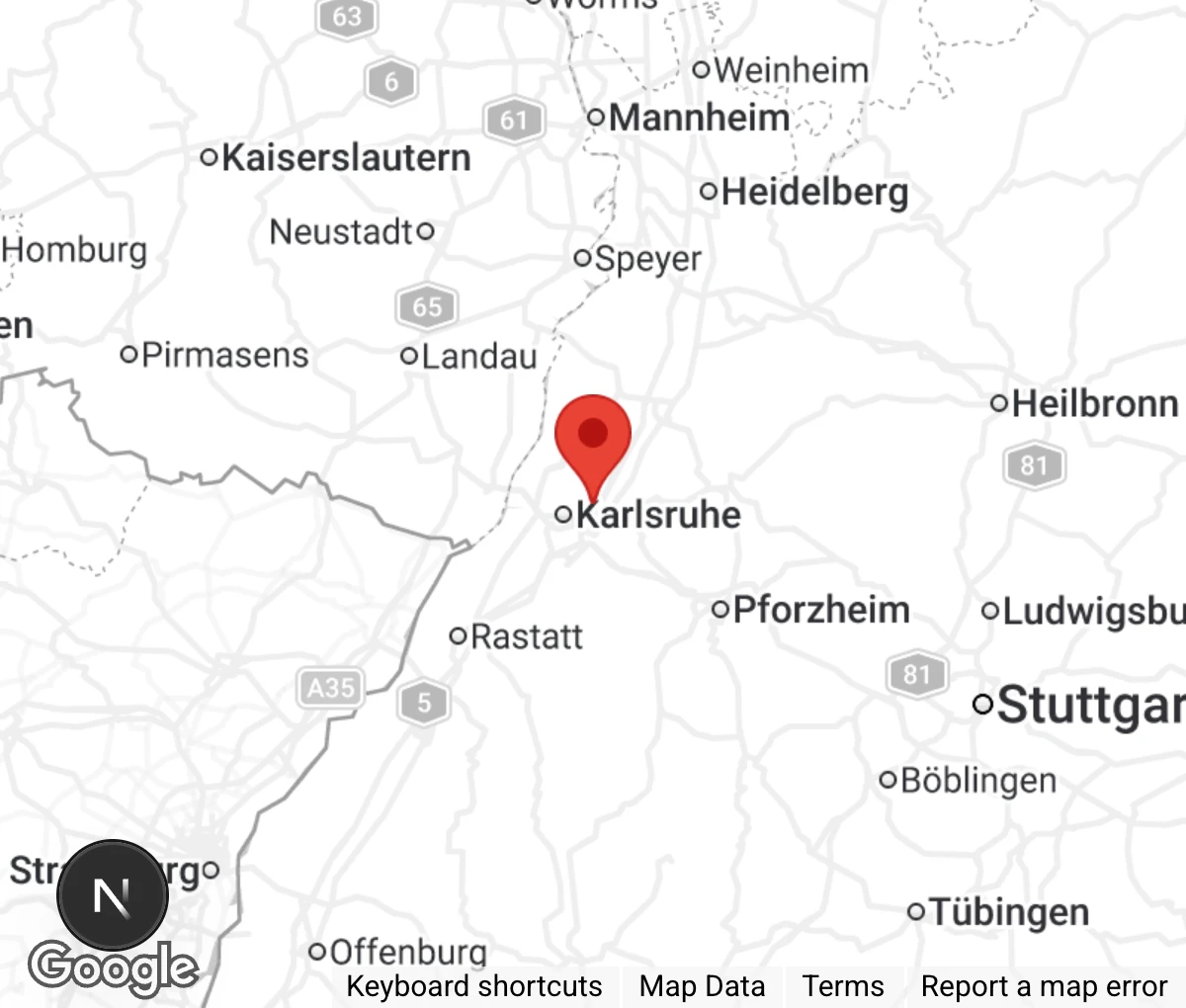 Map showing location of Federnhilfe e.V. c/o Vogel- und Reptilienpraxis