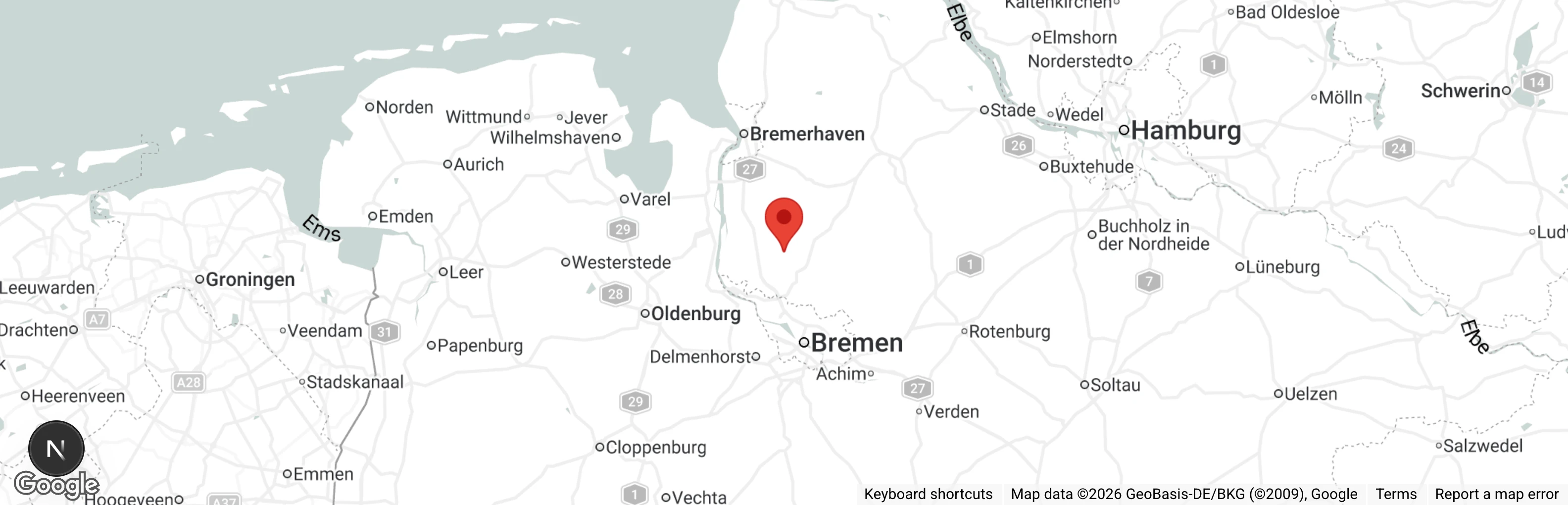 Map showing location of Tierschutzverein OHZ