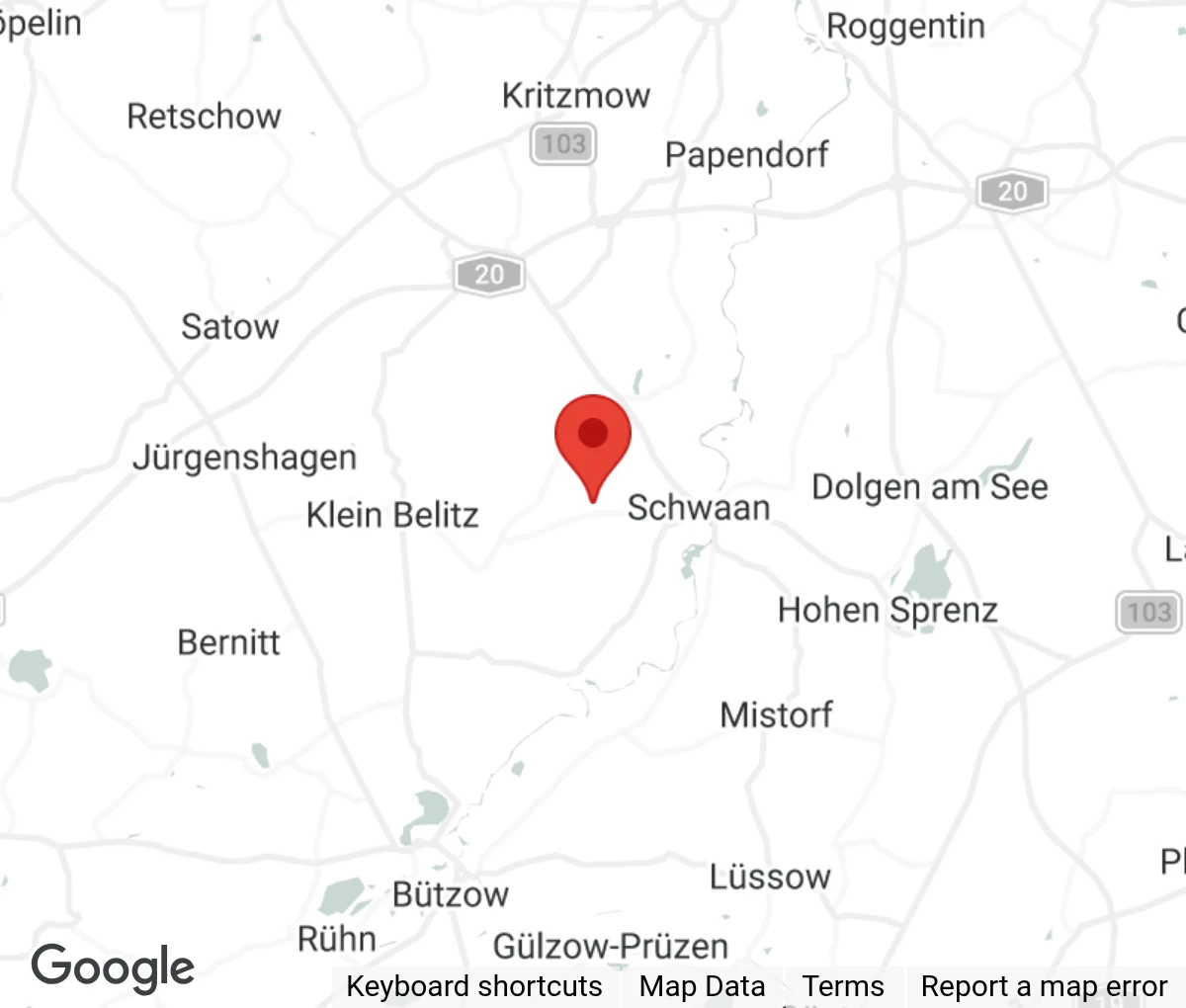 Map showing location of Klein´er Gnadenhof e.V.