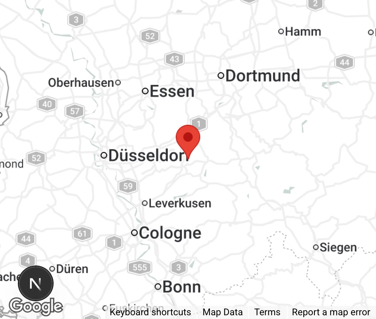 Map showing location of Tierheim Remscheid und Radevormwald