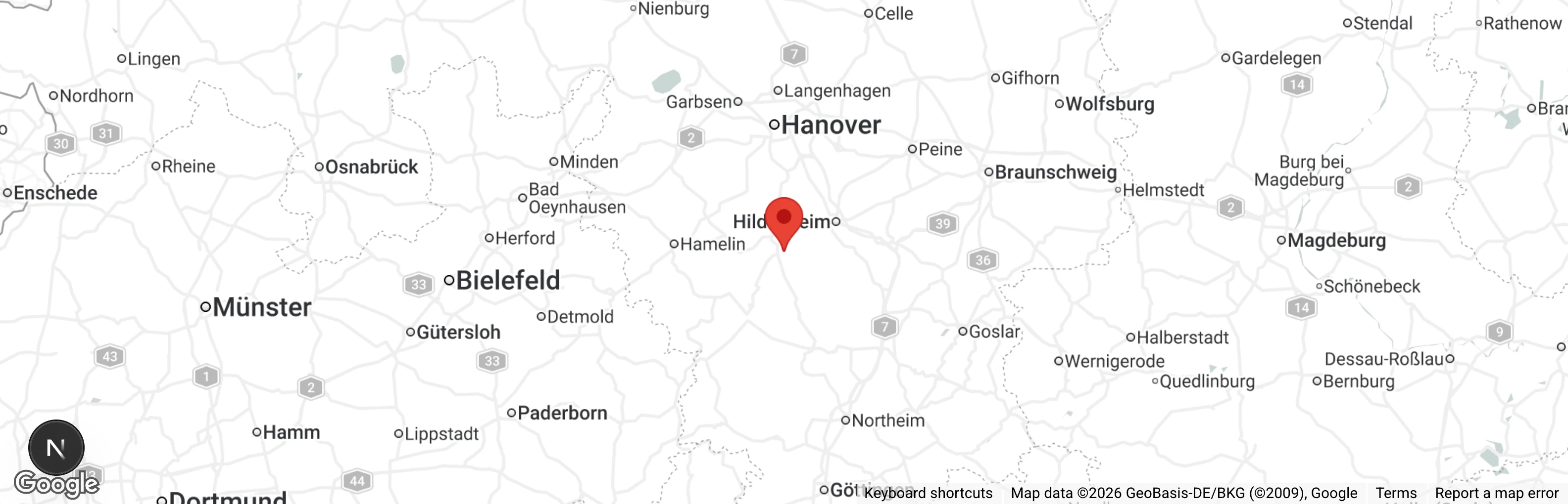 Map showing location of Vergessene Tierherzen 7 Berge e.V.