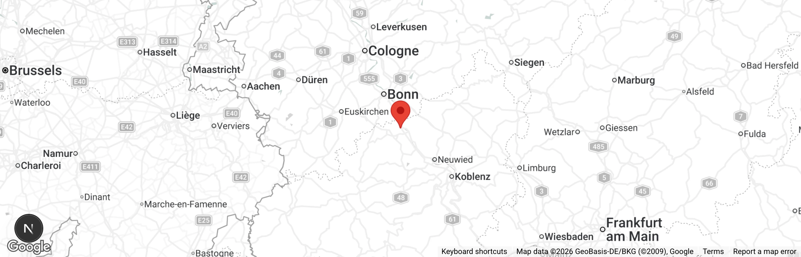 Map showing location of Tierheim Remagen des Tierschutzverein Kreis Ahrweiler