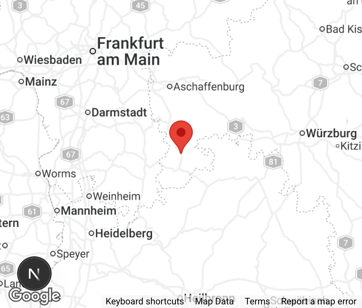 Map showing location of Tierheim Kleinheubach