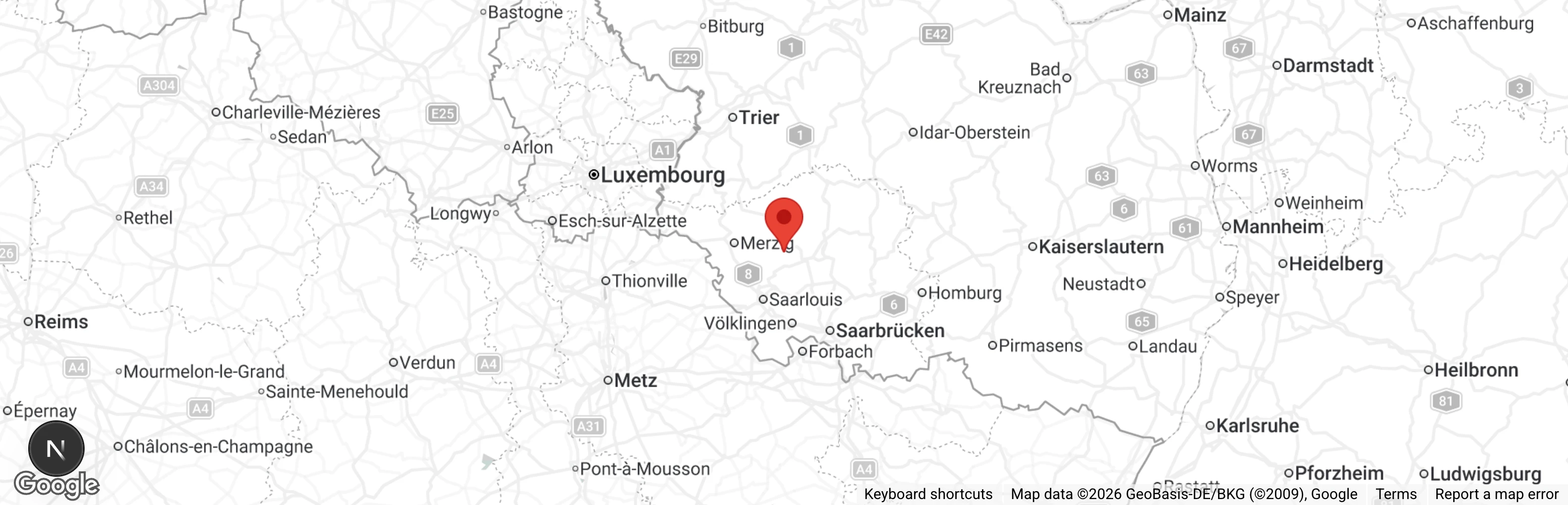 Map showing location of Katzenhilfe Schmelz e.V.