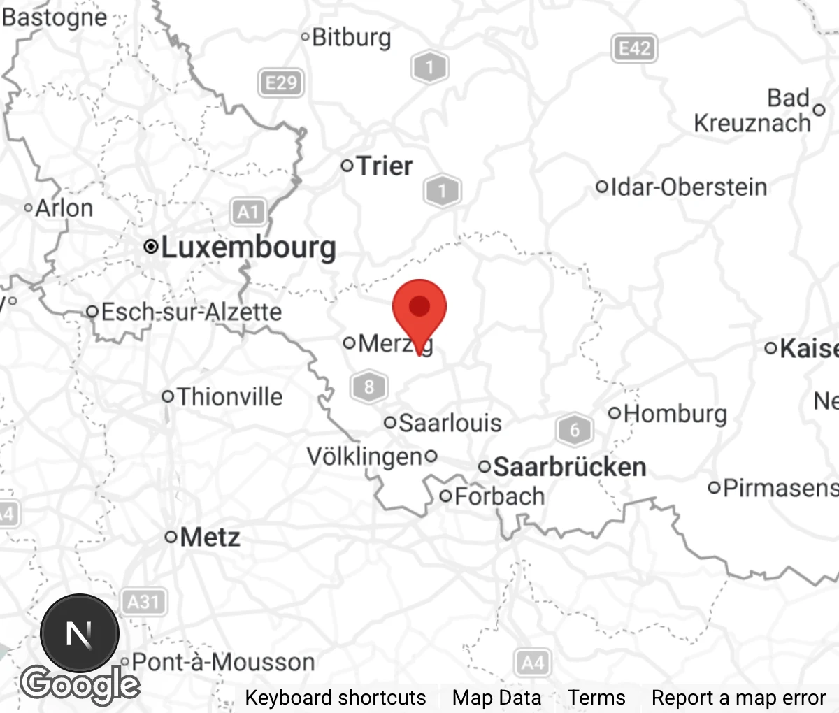 Map showing location of Katzenhilfe Schmelz e.V.