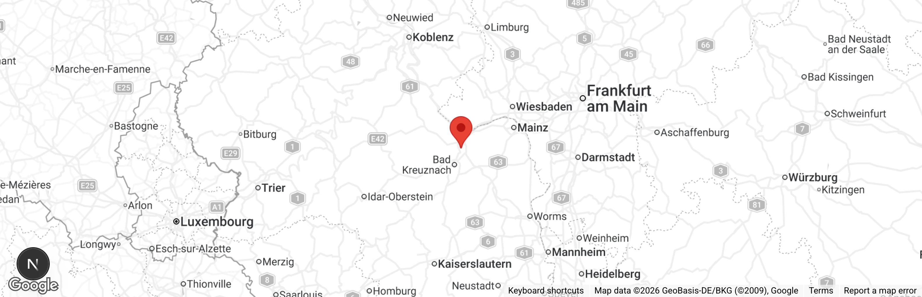 Map showing location of Tierheim Grolsheim