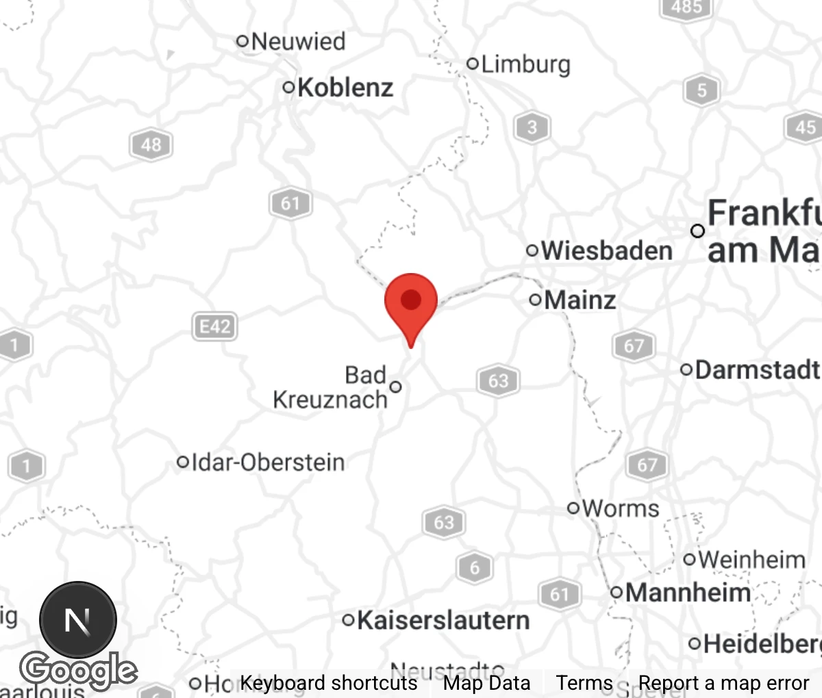 Map showing location of Tierheim Grolsheim