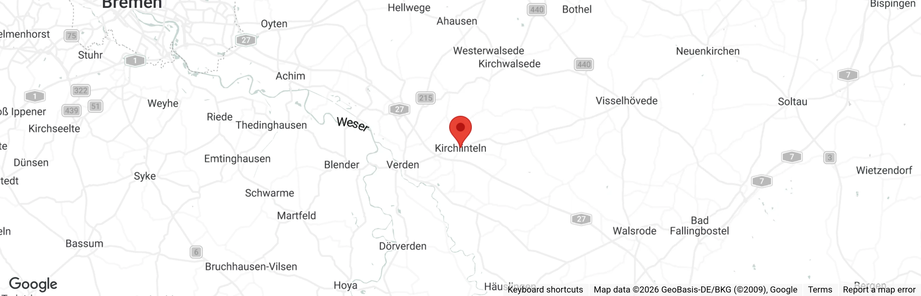 Map showing location of Kahu Cani e.V.