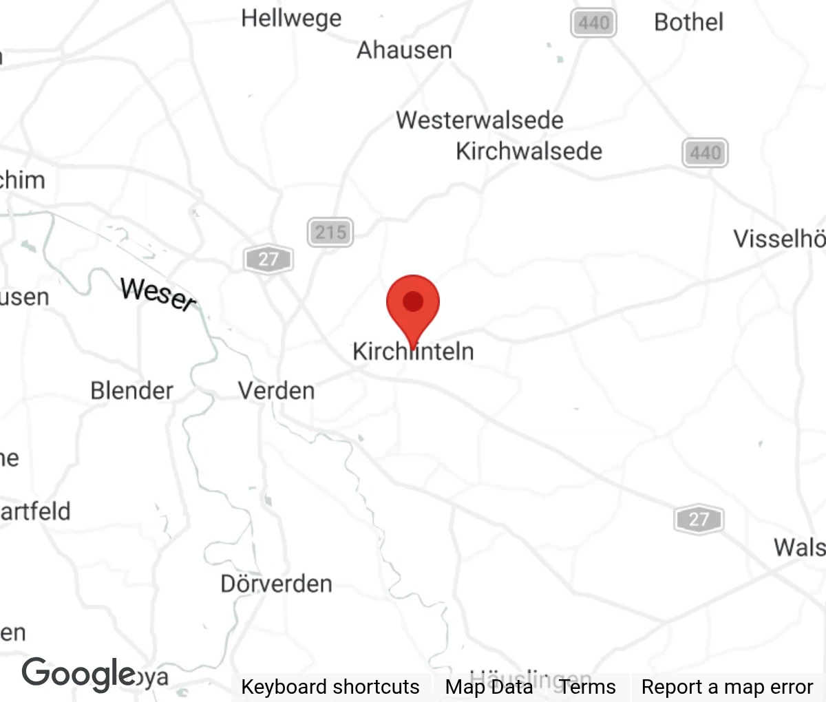 Map showing location of Kahu Cani e.V.