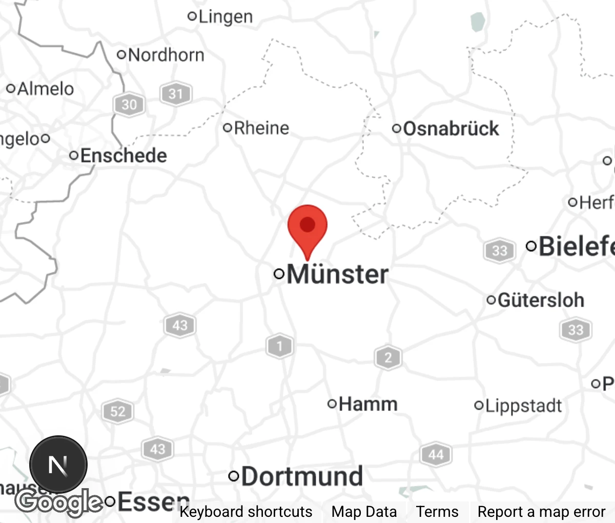 Map showing location of Tierfreunde Münster Tierschutzverein e.V.
