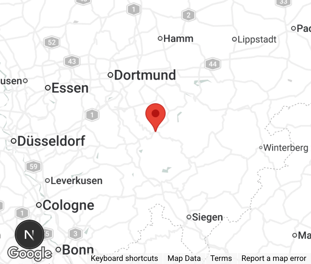 Map showing location of Tierauffangstation des Tierschutzverein Werdohl-Neuenrade e.V.