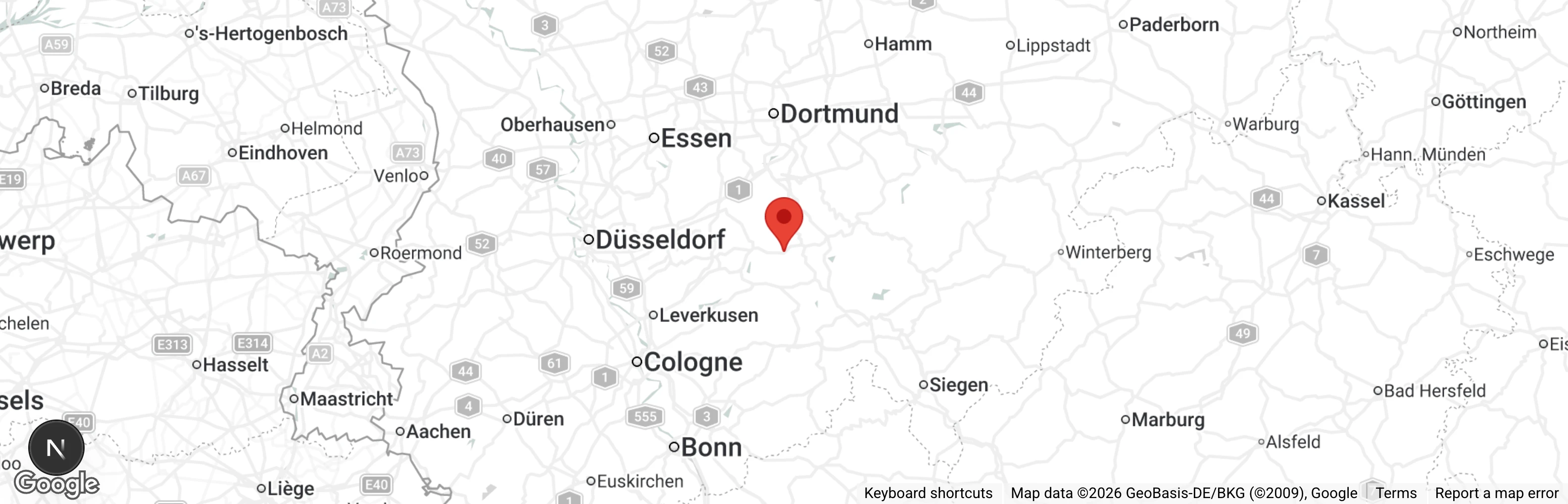 Map showing location of Tierschutzverein Halver-Schalksmühle e.V. 