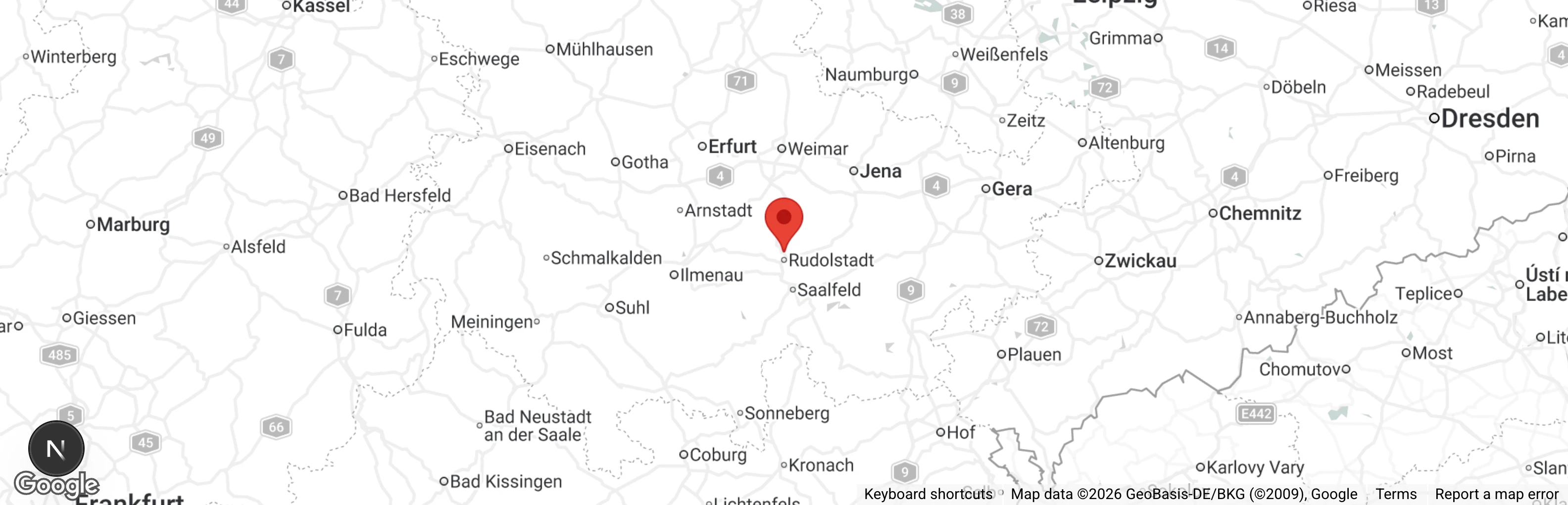 Map showing location of Tierheim Pflanzwirbach
