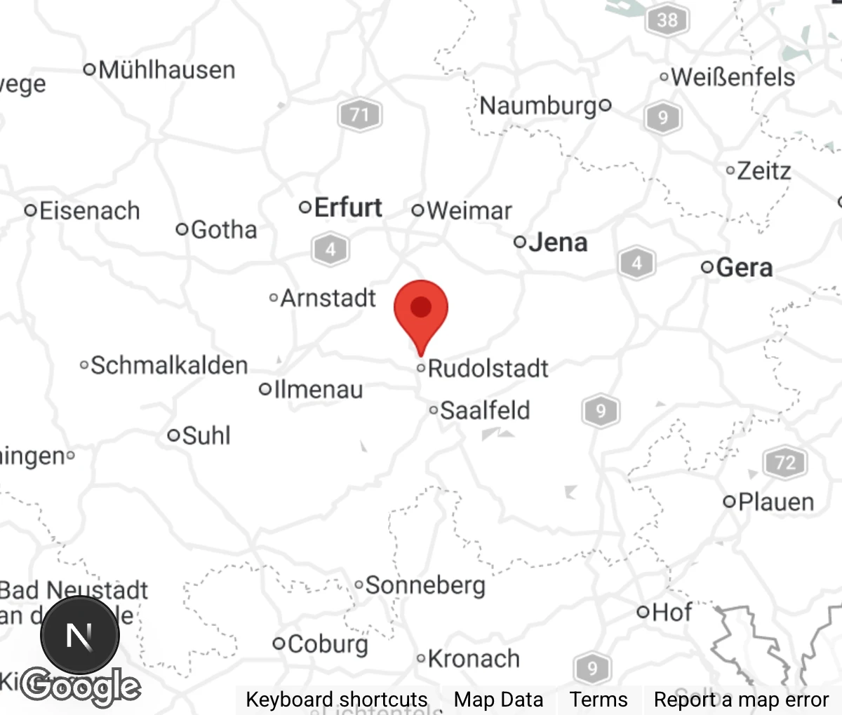 Map showing location of Tierheim Pflanzwirbach