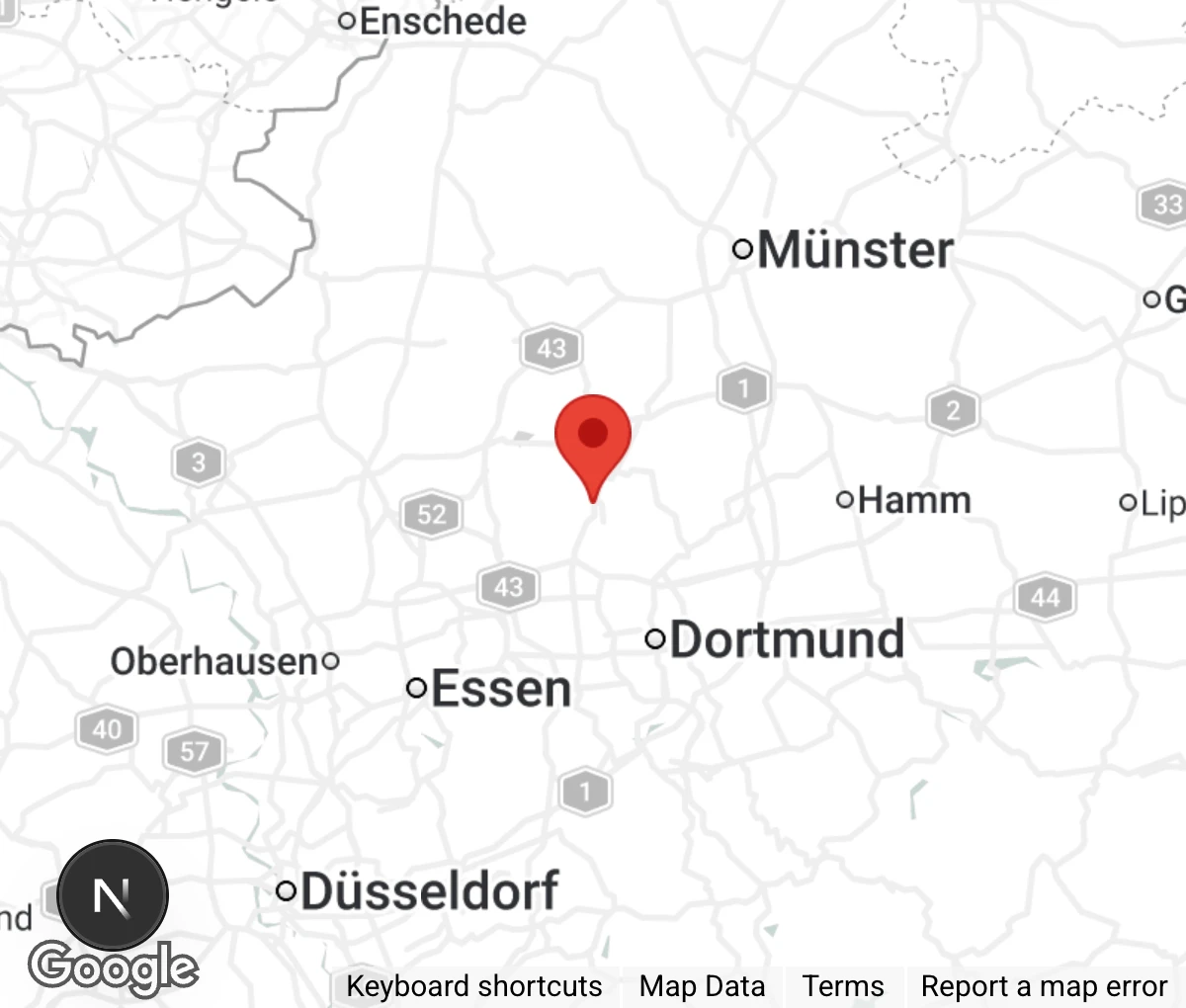 Map showing location of Tierheim Datteln