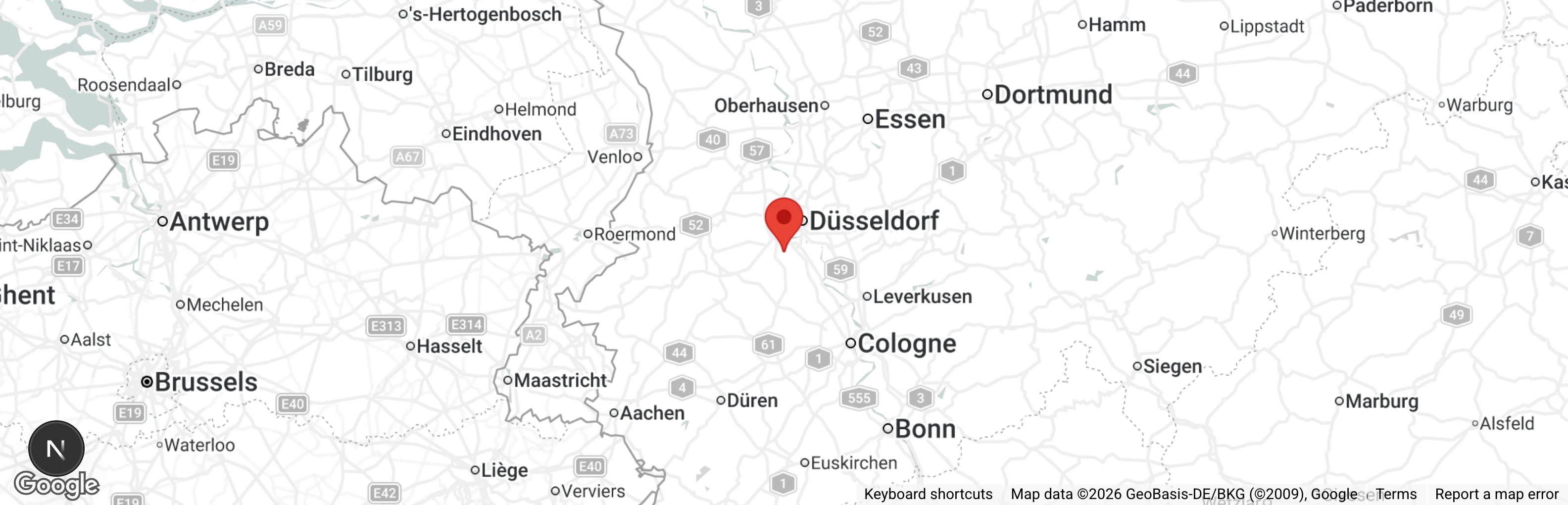 Map showing location of Tierschutzverein Katzenhilfe e.V. Düsseldorf-Neuss