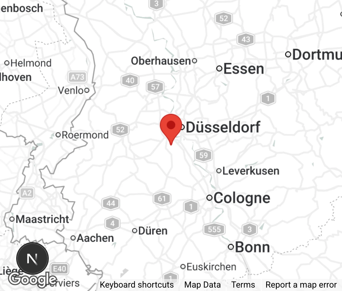 Map showing location of Tierschutzverein Katzenhilfe e.V. Düsseldorf-Neuss