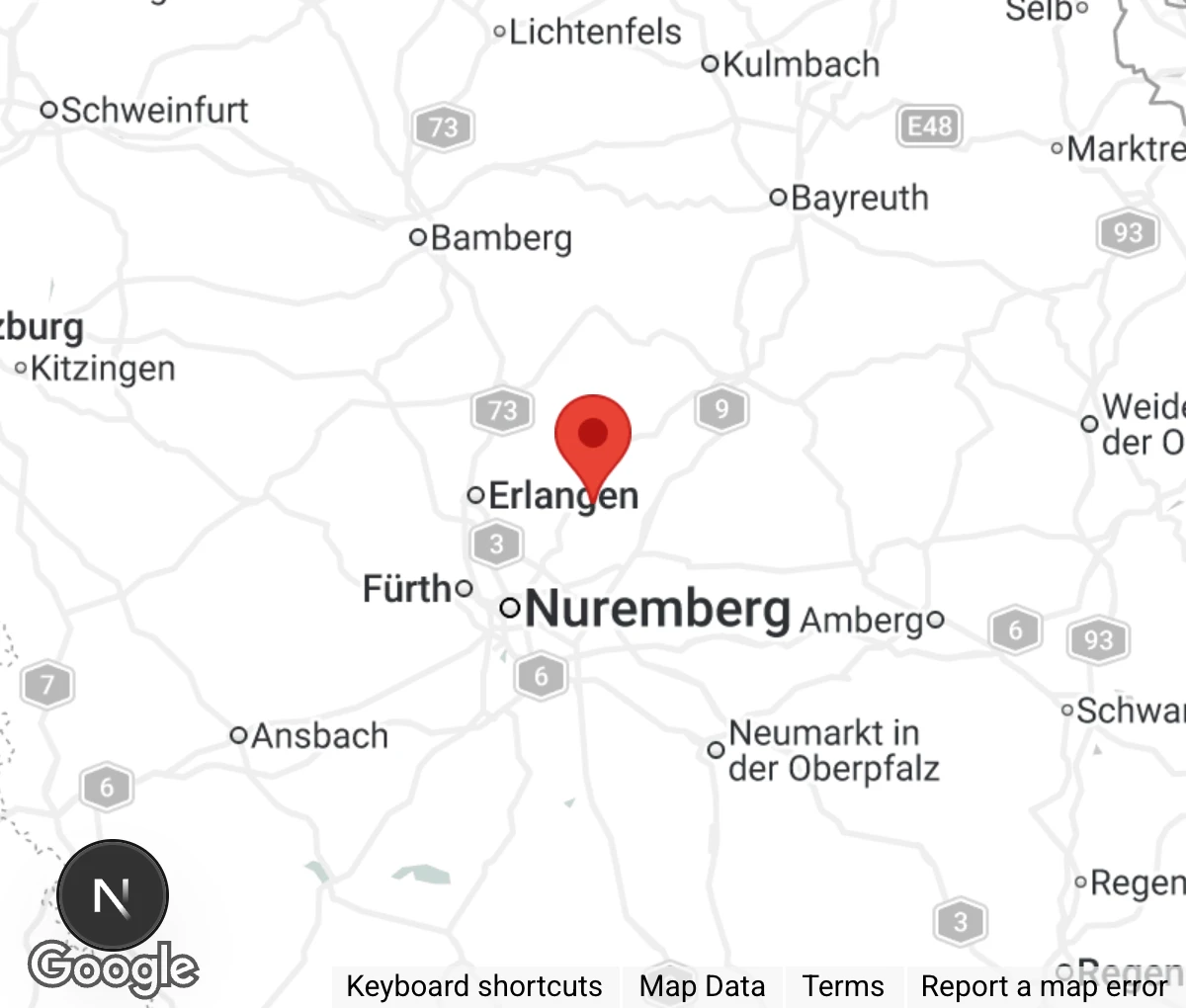 Map showing location of Tierschutzverein Eckental-Erlanger Oberland e.V.