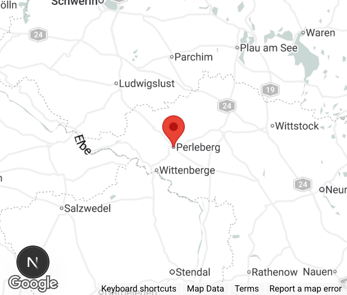 Map showing location of TSV Prignitz e.V.