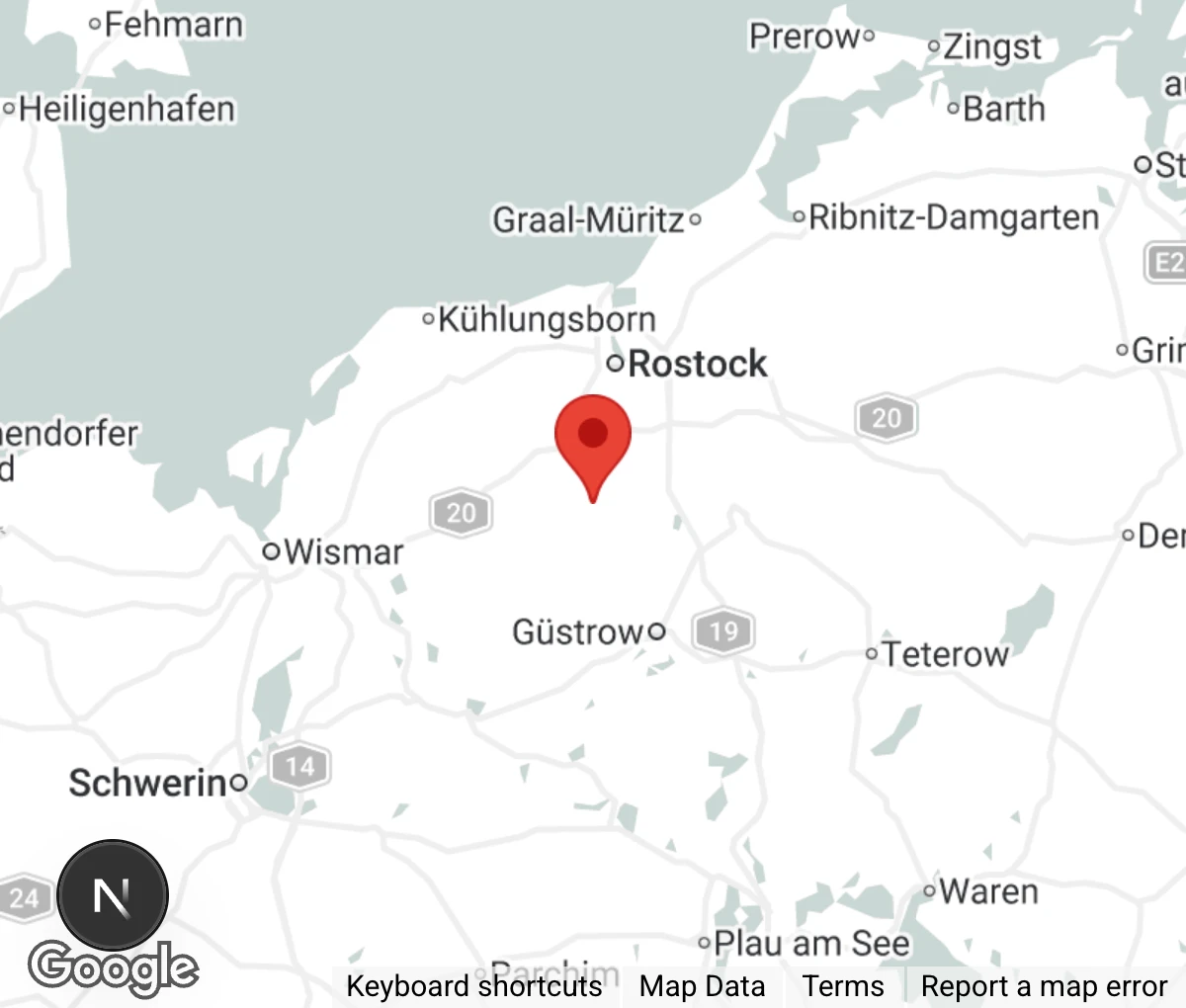 Map showing location of Tierheim Klein'er Gnadenhof/Schwaan