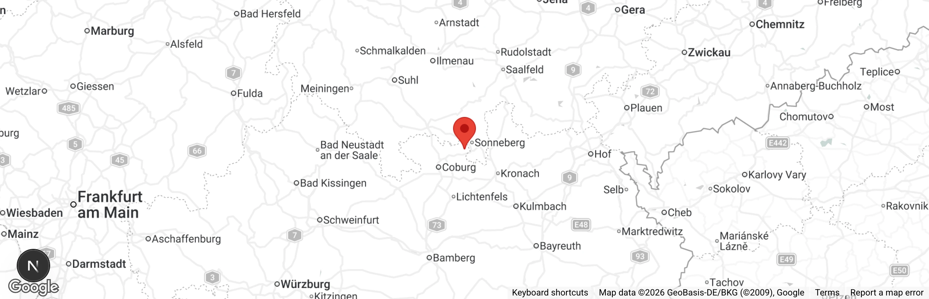 Map showing location of Tier- u. Naturschutzverein Neustadt bei Coburg e.V.