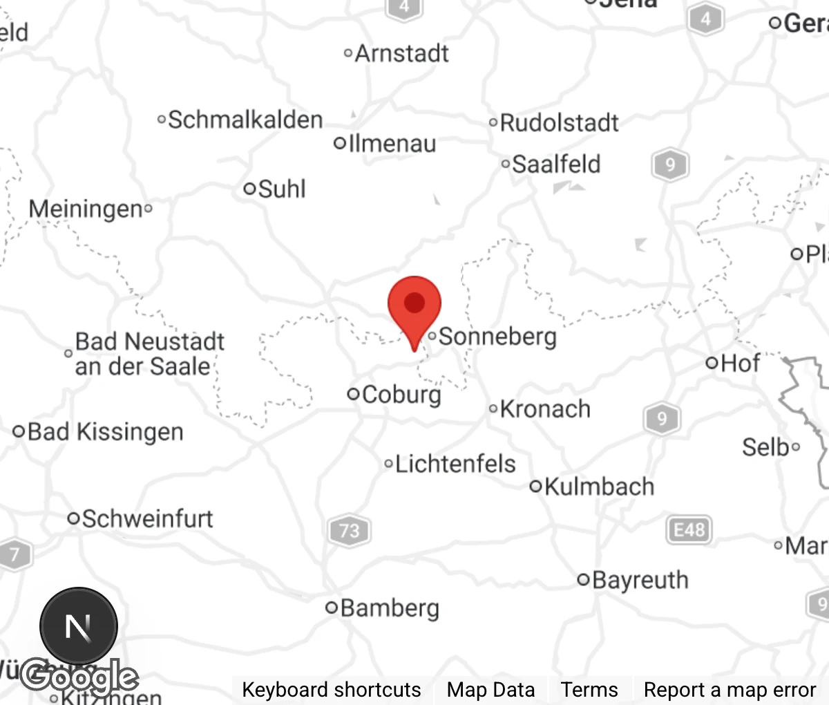 Map showing location of Tier- u. Naturschutzverein Neustadt bei Coburg e.V.
