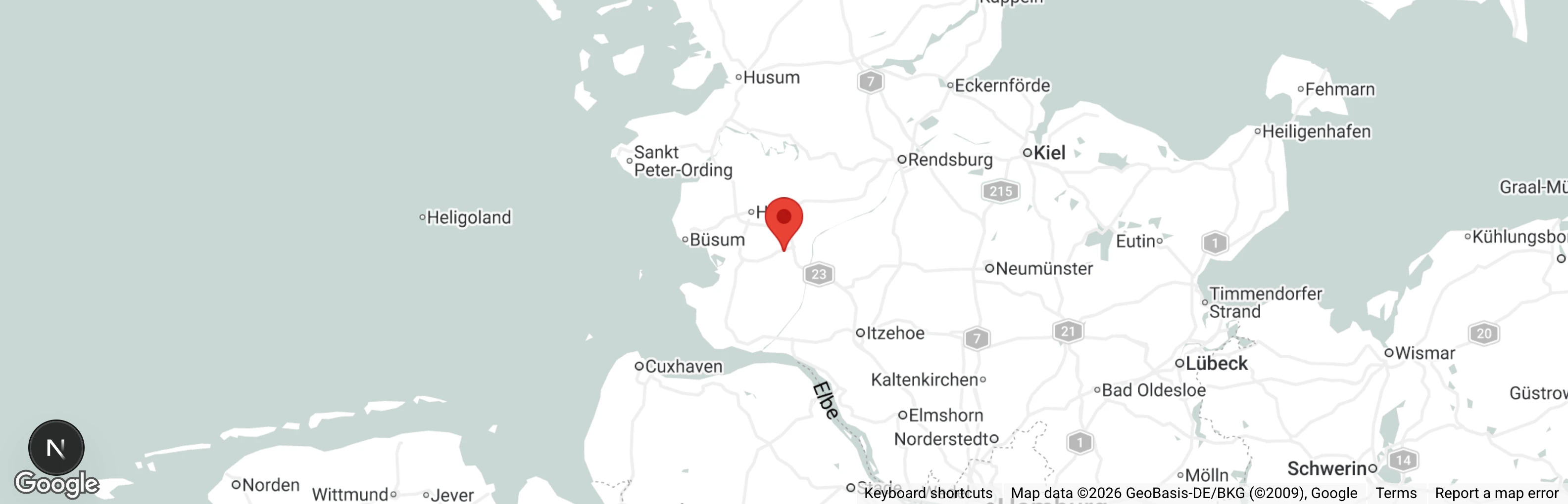 Map showing location of Tierheim Tensbüttel
