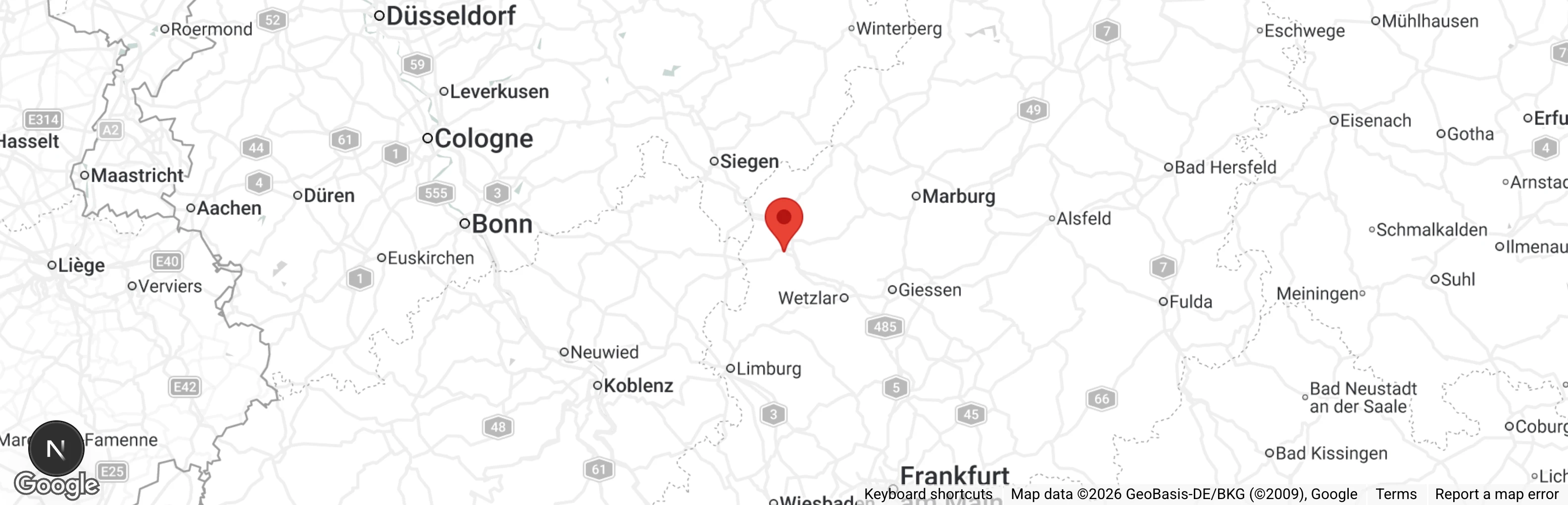 Map showing location of Tierschutzverein Animals Chance e.V.