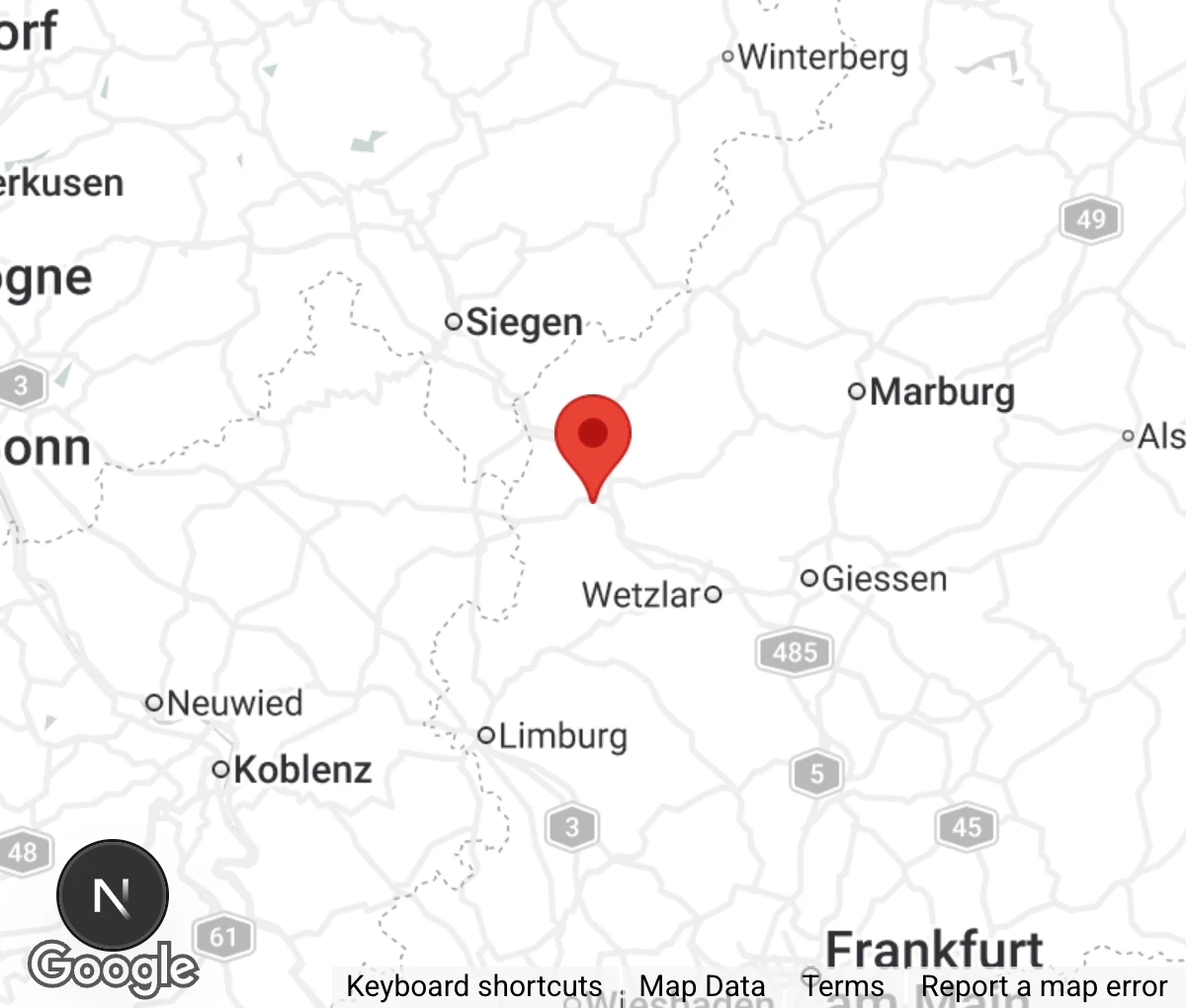 Map showing location of Tierschutzverein Animals Chance e.V.
