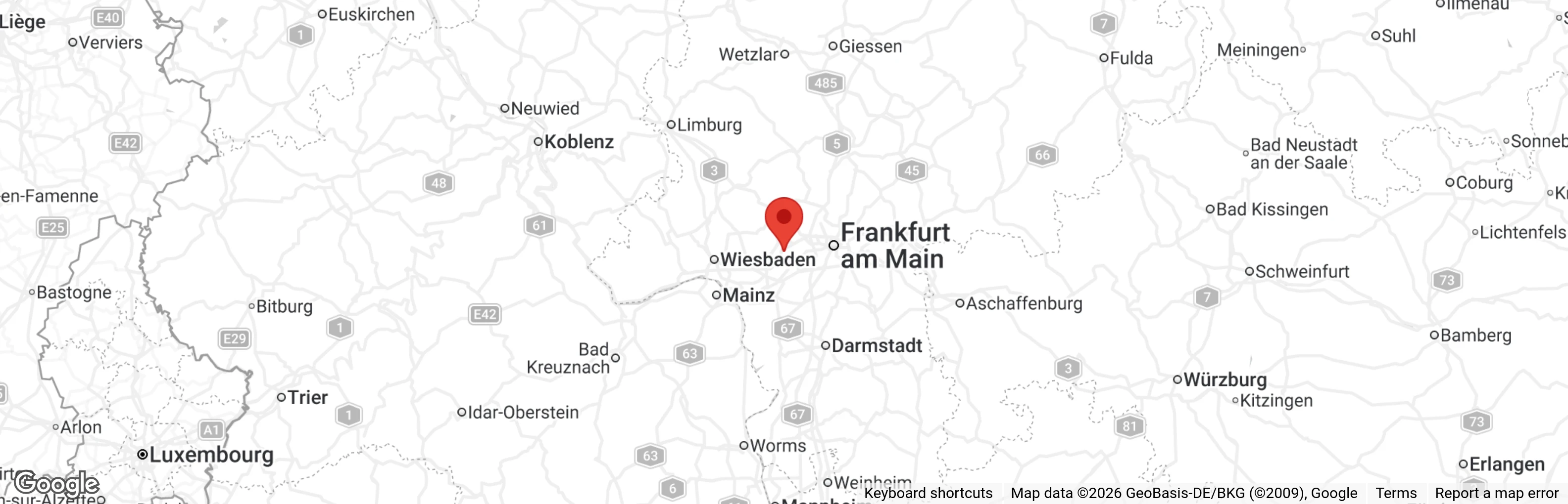 Map showing location of TSV Streunerhilfe Frankfurter Katz e.V.