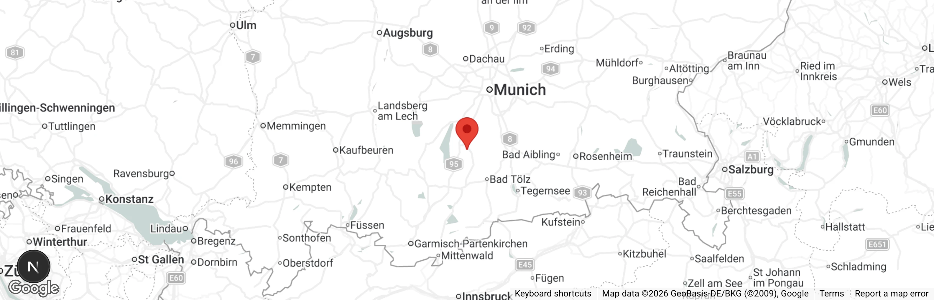Map showing location of Tierheim Gelting