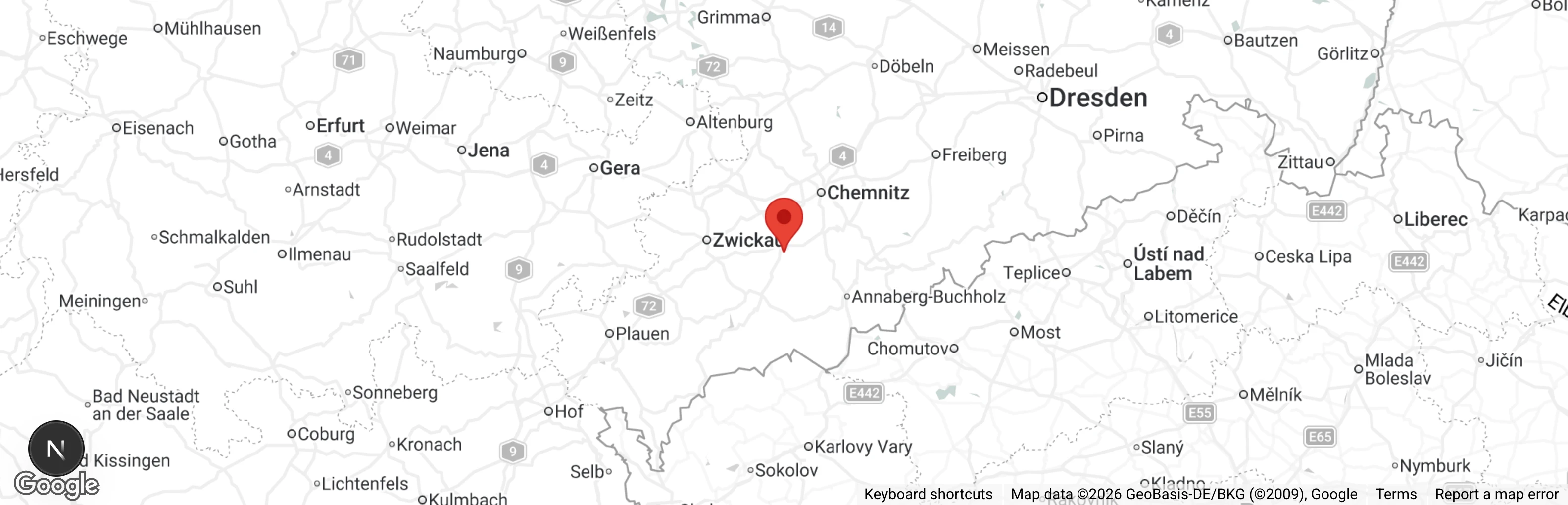 Map showing location of Tierheim 'Waldfrieden' Stollberg