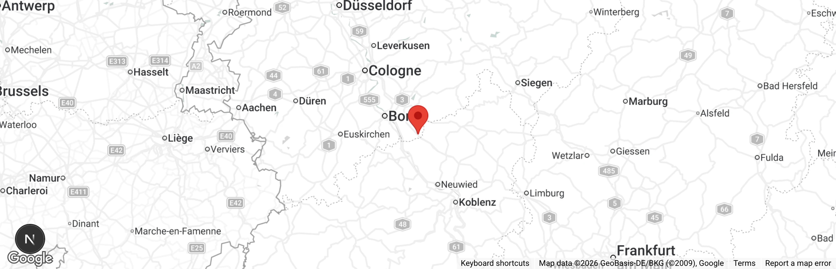 Map showing location of Tier-, Natur- u. Artenschutz Siebengebirge e.V.
