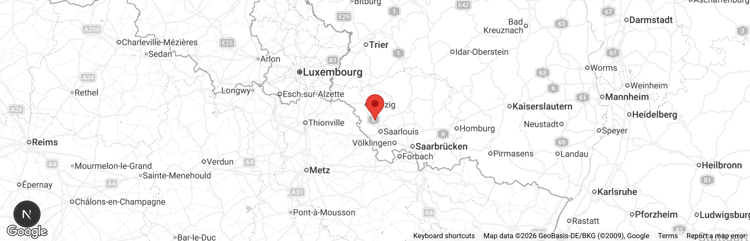 Map showing location of Hedwig-Trampert Tierheim Dillingen