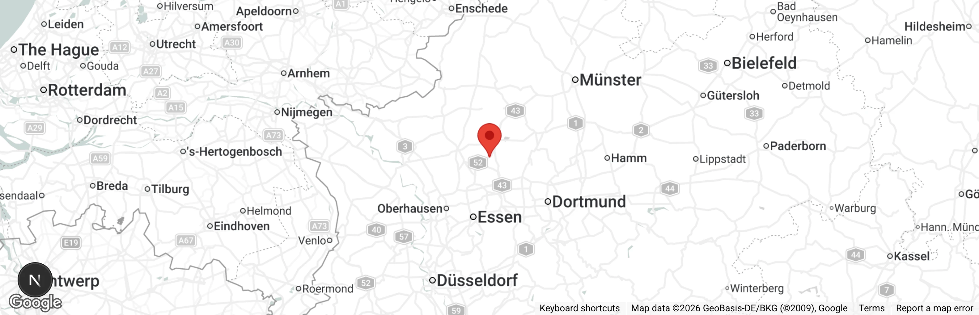 Map showing location of Tierheim Marl/Haltern