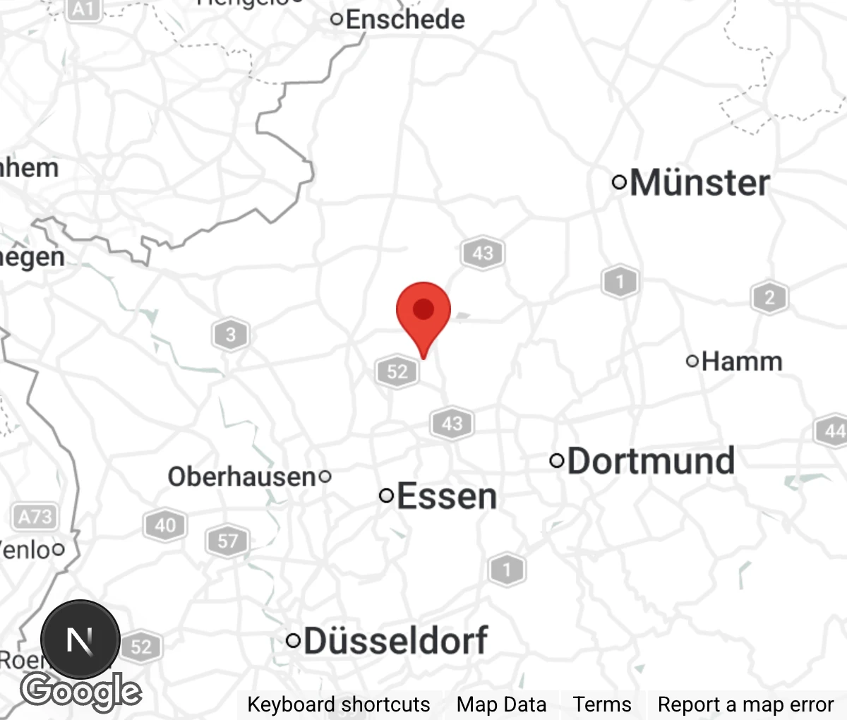 Map showing location of Tierheim Marl/Haltern
